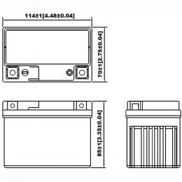 12V 4Ah YTZ5S dimensions