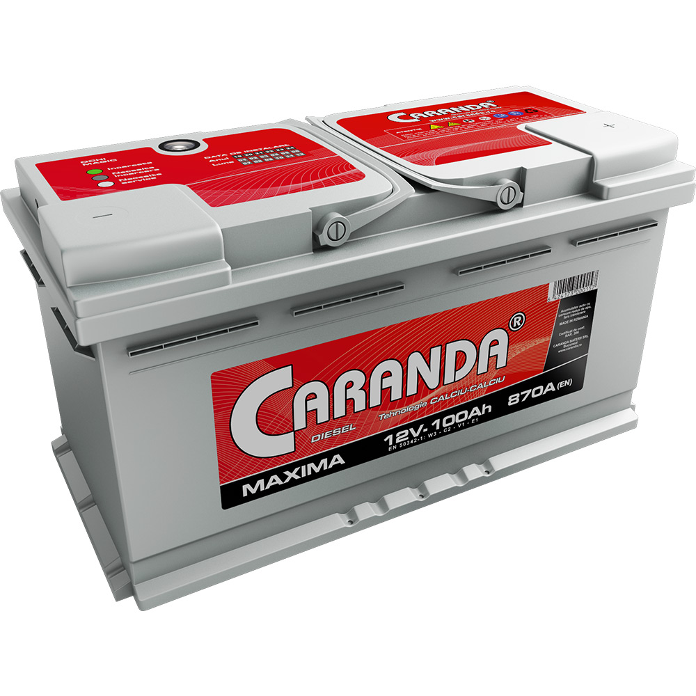 fleet verdict Polite Baterie auto 12V 100Ah 870A CARANDA MAXIMA - Caranda