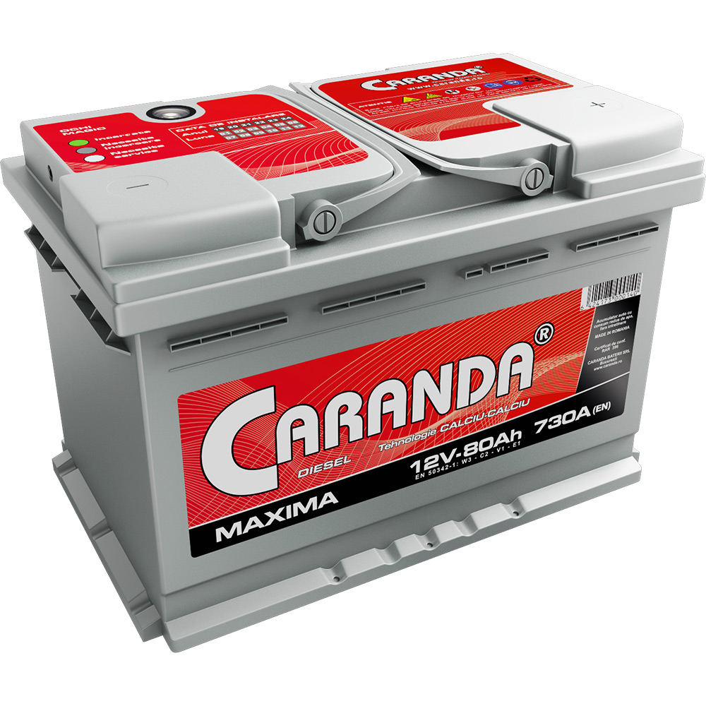 Presenter Unfavorable haze Baterie auto 12V 80Ah 730A CARANDA MAXIMA - Caranda