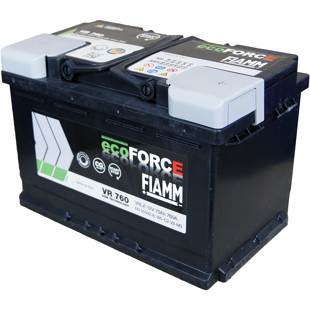 To adapt Suffocate analyse Baterie auto Start Stop FIAMM ecoFORCE 12V 70Ah 760A AGM - Caranda