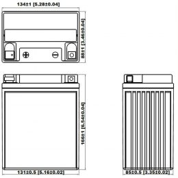 12V 14Ah YG14_A2 dimensions