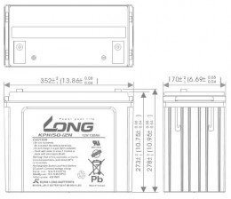 Acumulator 12V 150Ah dimensions