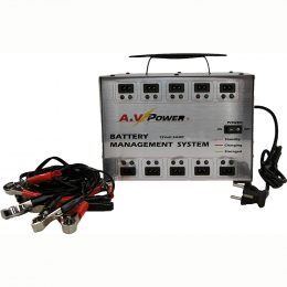 Redresor automat pentru baterii auto cu 10 linii paralele