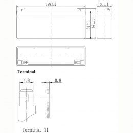 12V 2_3Ah FP1223 Terminals