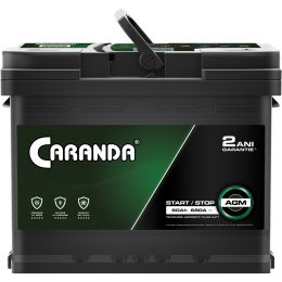 Baterie Auto Caranda Start Stop AGM 60Ah 680A 2 ani Garantie Borna pozitiva dreapta L2 242mm Poza 3A