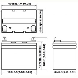 12V 32Ah YS12-32L dimensions