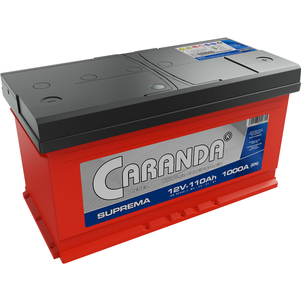 lend Burgundy posture Baterie Auto fara intretinere CARANDA SUPREMA 12V 110Ah, 1000A - Caranda