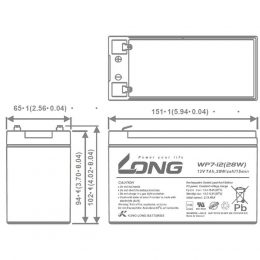 LONG WP7-12(28W) Dimensions