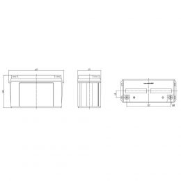 12V 120Ah 6-EVF-120 NARADA Dimensions